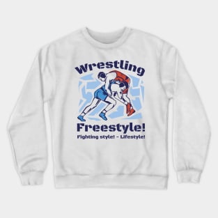 Freestyle wrestling sport Crewneck Sweatshirt